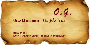 Osztheimer Gajána névjegykártya